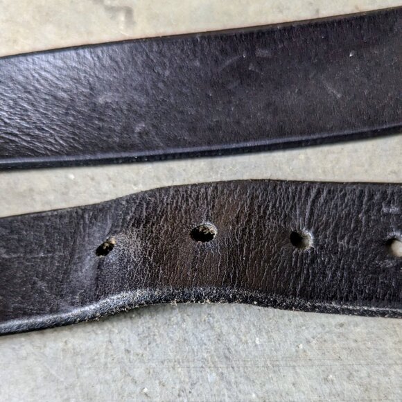 Fossil Black Genuine Leather Silver Buckle Belt size 40 - Picture 4 of 10